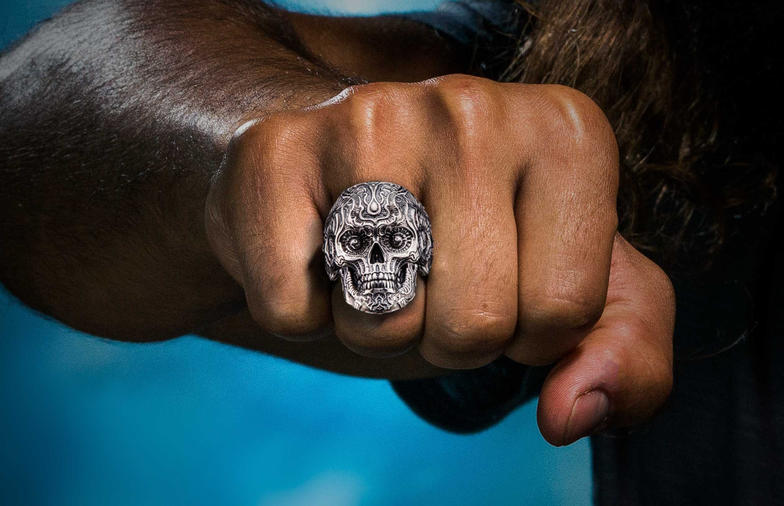 Men's Calavera Mexican 'Sugar Skull' Ring – William Henry