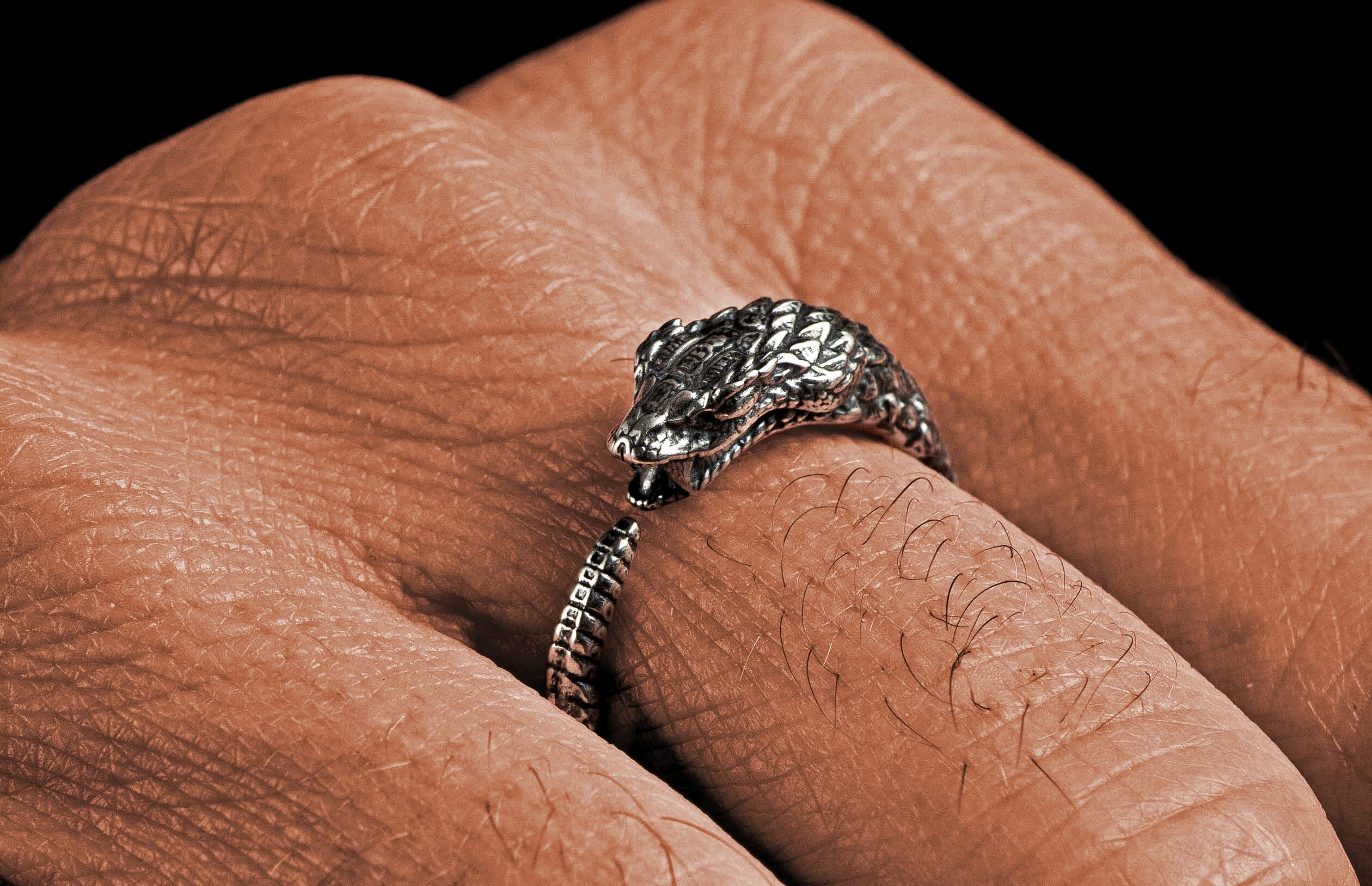 Glispa (RING 4) Sterling Silver Snake Ring – William Henry