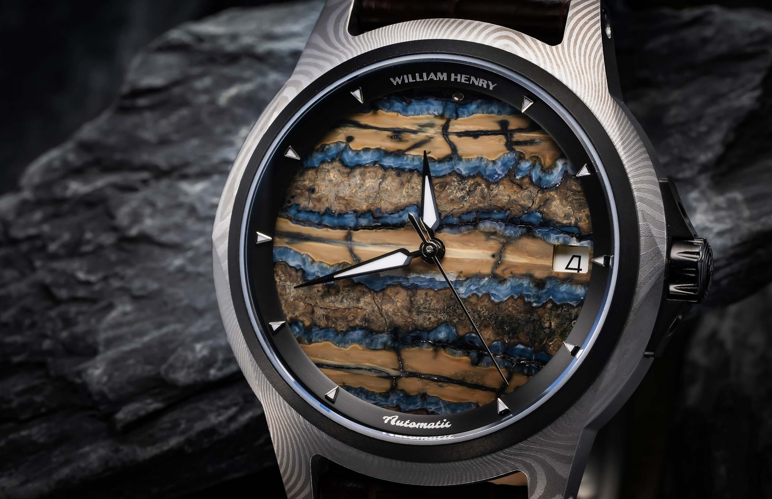 Legacy Men's Woolly Mammoth Tooth Damascus Watch – William Henry