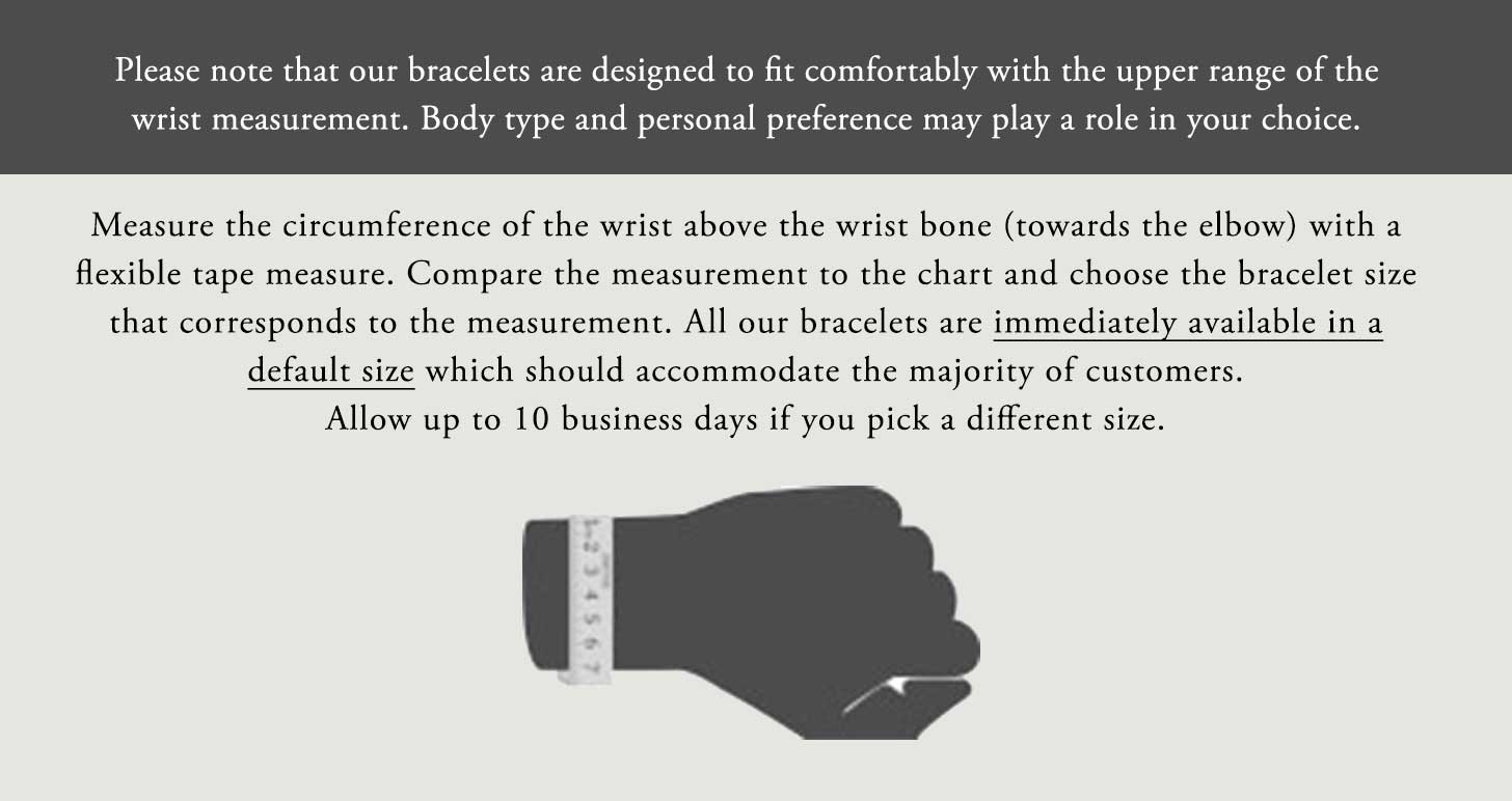 Wrist sizing chart Image