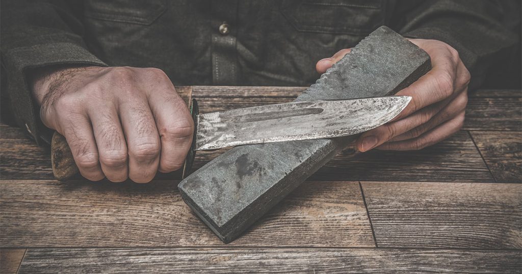 Sharpening a Small Knife on a Guided Sharpener