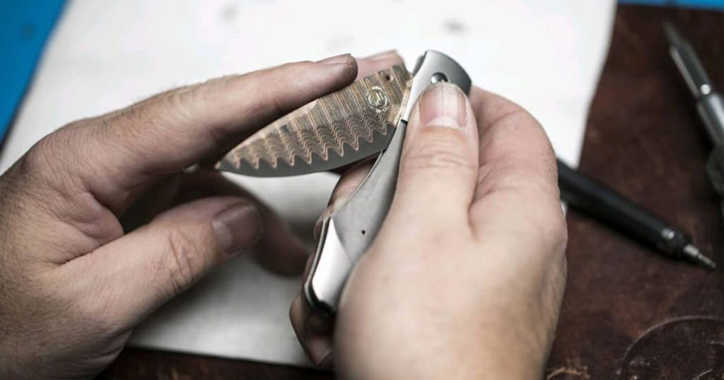 Man Folding Pocket Knife
