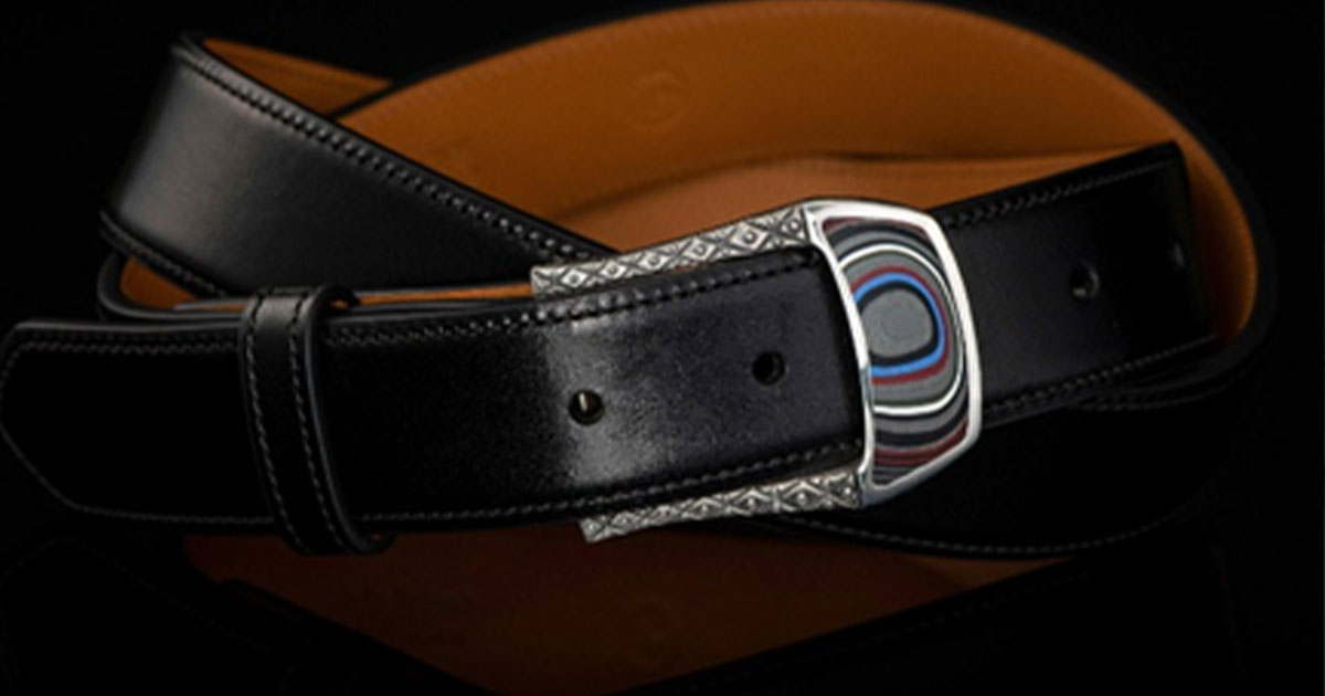 Custom engraved black belt
