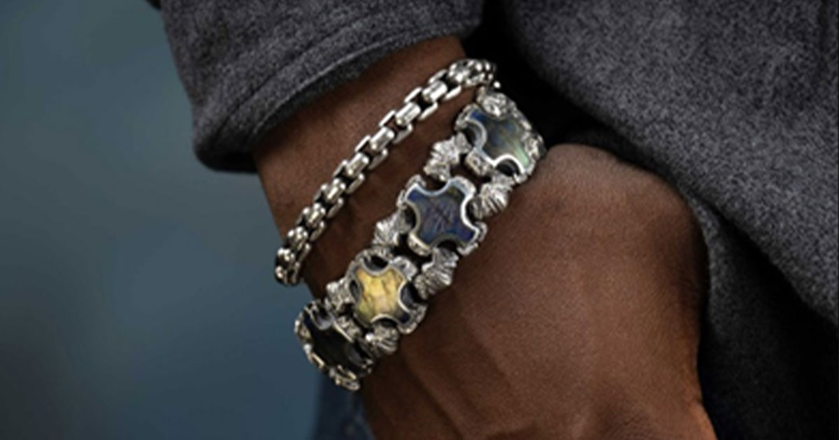 Custom metal men's bracelet