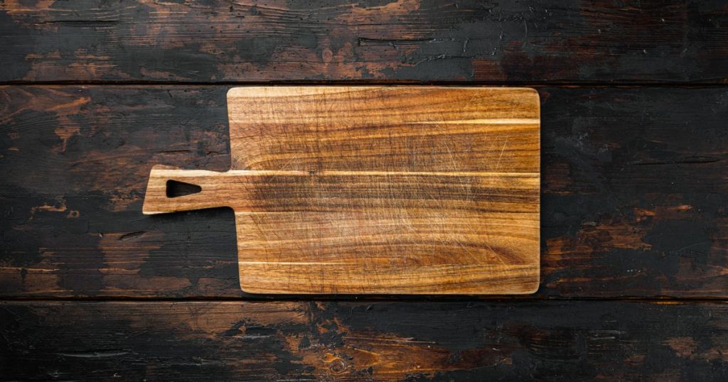 aerial-view-of-bamboo-cutting-board